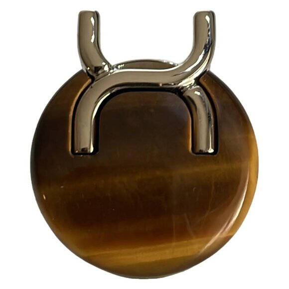 Auth Chloe - Dark Brown Gold Hardware Clip On Earrings - Picture 1 of 3